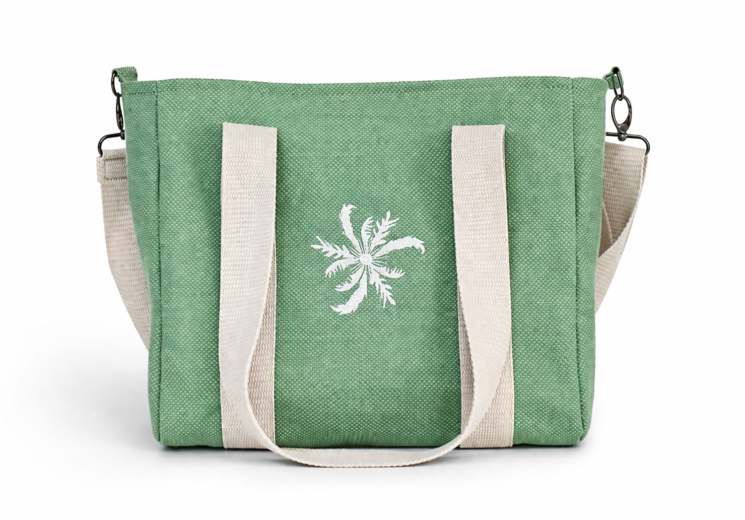 Bolso artesanal verde con Eguzkilore - Imagen 4