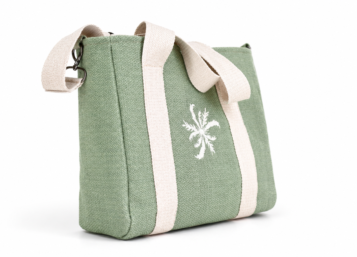 Bolso artesanal verde con Eguzkilore - Imagen 2