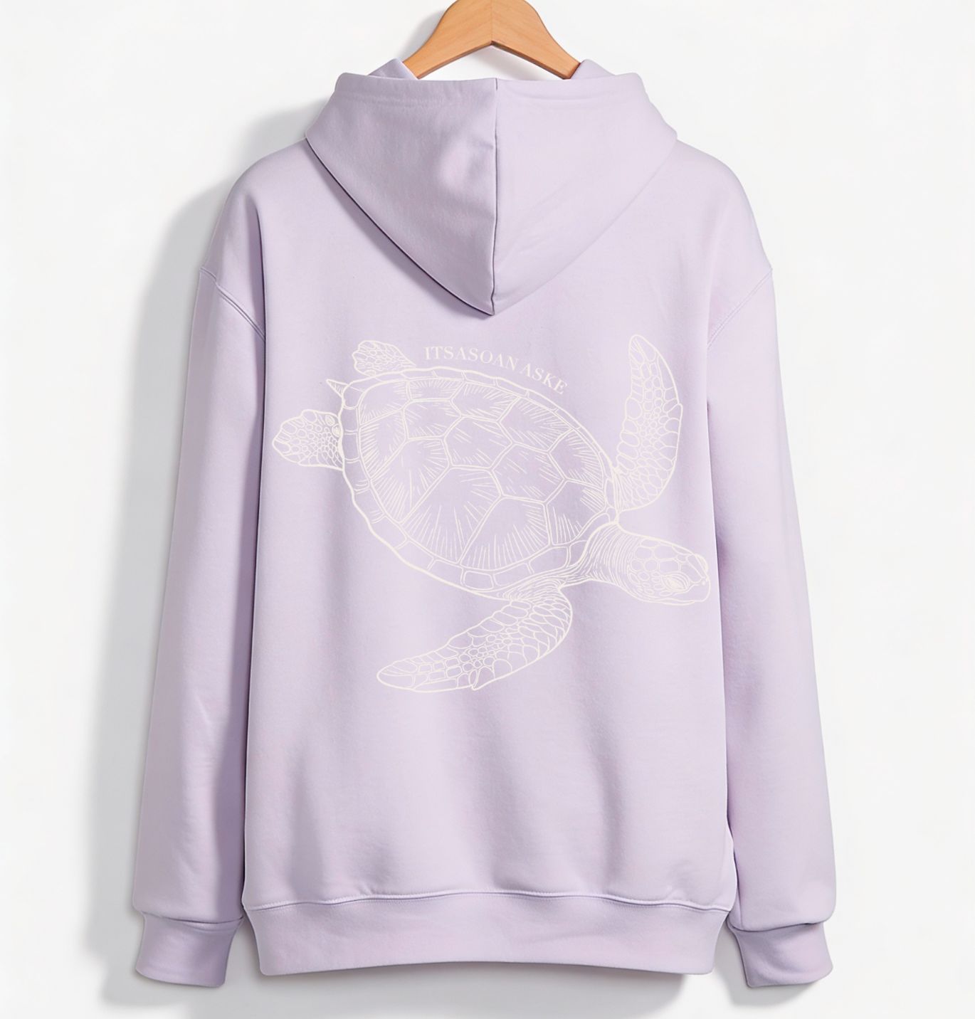 Sudadera lila unisex de algodón orgánico | Tortuga marina - Imagen 2
